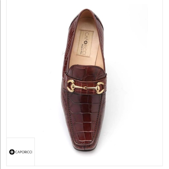 CAPORICCI 9872 brown genuine alligator shoes - Picture 3 of 3